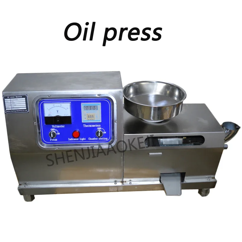 Oil Press Machine Stainless Steel Household Use Peanuts Sesame Sunflower Soybean Palm Cold Screw Oil Press Maker