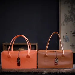PUレザーティーポット,空のデザイナーバッグ,セラミックシール付き,お茶やお菓子の保管に適しています,zc790