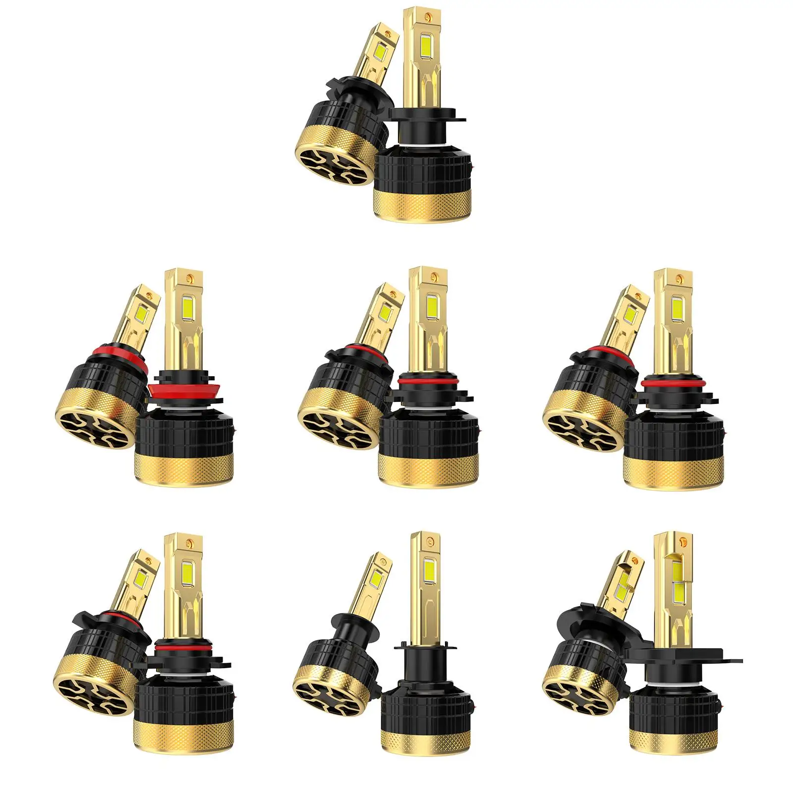 

2 шт., автомобильные лампы для передних фар 6000K