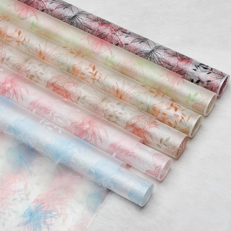 

Бумага Nosha Стеклянная бумага ДЛЯ флористов и букетовСвежая и модная водонепроницаемая оберточная бумага для цветов OPP