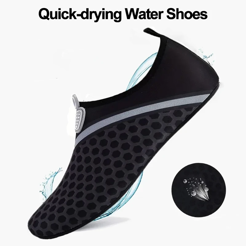 Zapatos de agua de secado rápido para hombre y mujer, calcetines acuáticos para playa, natación, Yoga, ejercicio, 1 par