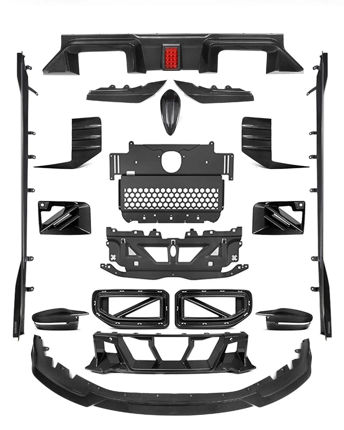 2025-IN Automotive M2 CS Side Skirt Suitable for   M2CS G87 SQ Style Dry Carbon Fiber Extended Side Skirt