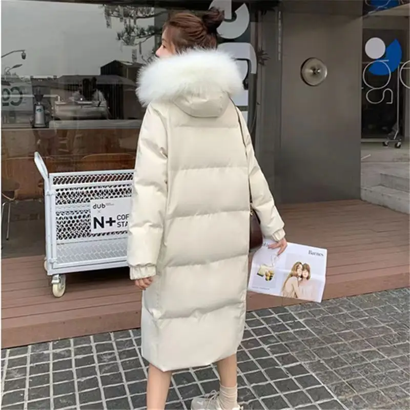 Piumini coreani piumino da donna 2023 giacca in cotone da donna cappotto lungo invernale da donna cappotto freddo da donna invernale piumino