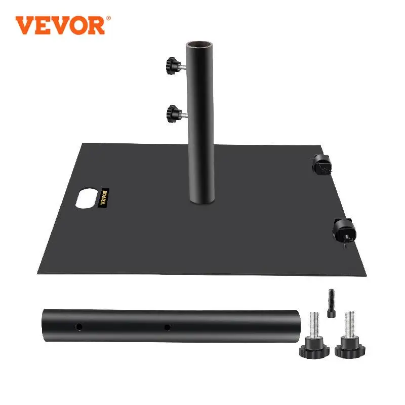 

VEVOR 1.5"-2" Umbrella Base Heavy Duty Steady Round/Square Umbrella Base Round Umbrella's Holder Stand Outdoor Black/Sliver