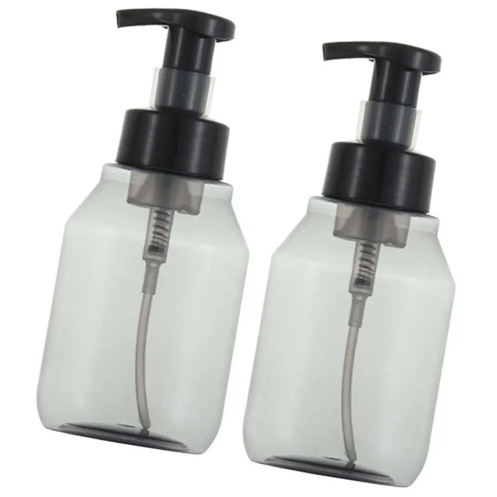 

2Pcs Transparent Refillable Foaming Pump Bottles 350ml Travel Containers Portable Bubble Maker Pump Dispenser