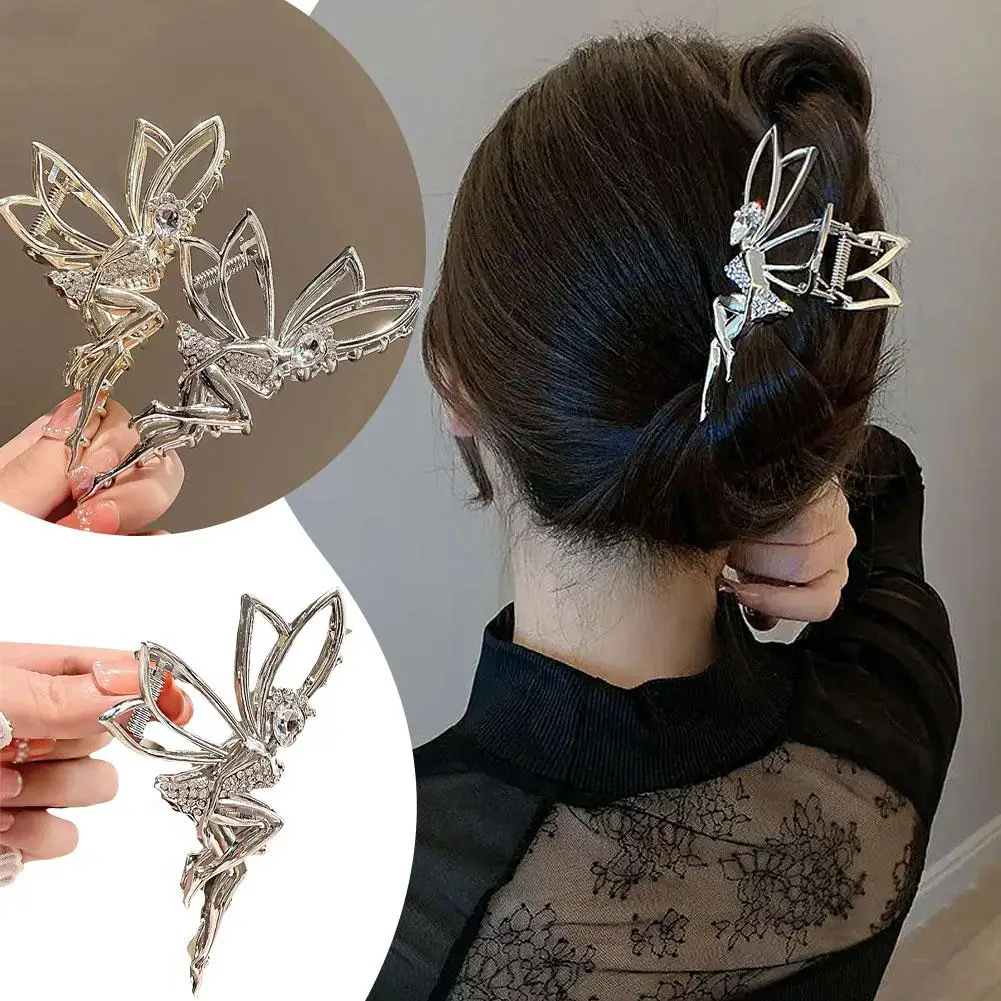 Stunning Rhinestone Elf Fairy Hair Clip With Imitation Pearls And Rice Ear Look - Perfect For Women Metal Fashion Hair Acce O6T4