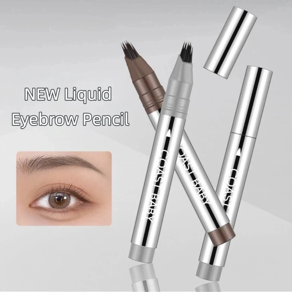 New Multi-Pronged Tip 4D Eyebrow Pencil Precise Outlining Smudge-Proof Eyebrow Tint Long-Lasting Liquid Eyebrow Pencil for Girls
