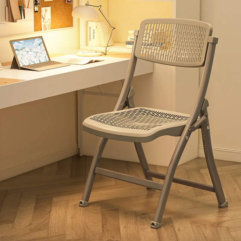 Foldable Office Chair with Thickened Seat, Anti-Slip Portable Training Chair, Breathable Computer Chair, Space Saving Stoo