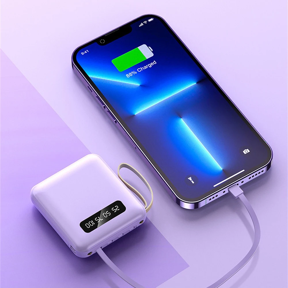 Portable Power Bank 20000mAh Portable Fast Charging Powerbank TypeC PD Quick Charger For iPhone Samsung Mobile Phone Accessories