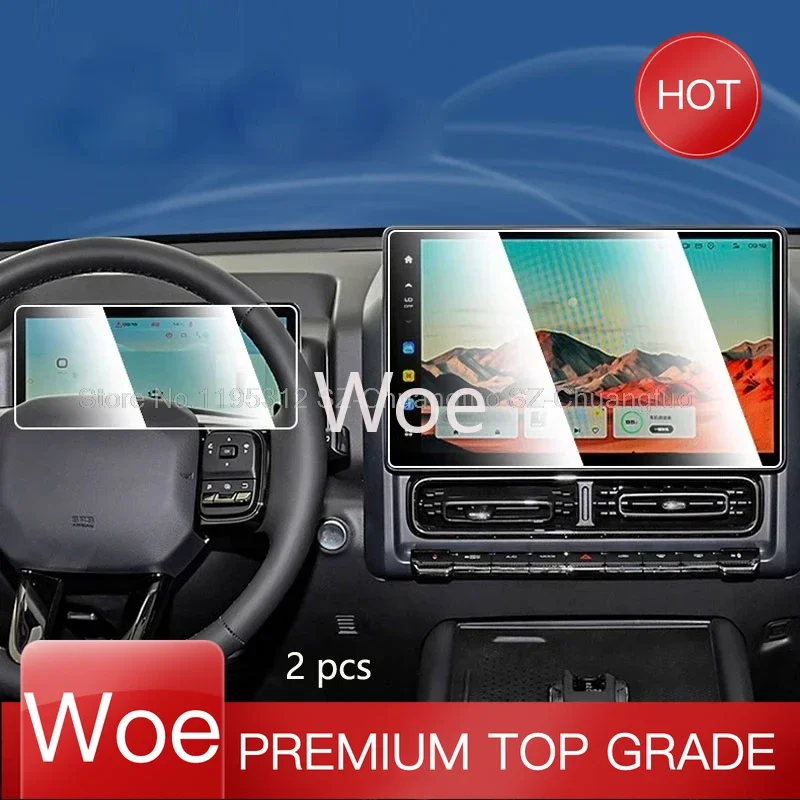 Woe Tempered glass Screen protector film For Haval H9 2024 Car gps Navigation and Dashboard anti-scratch  accessories