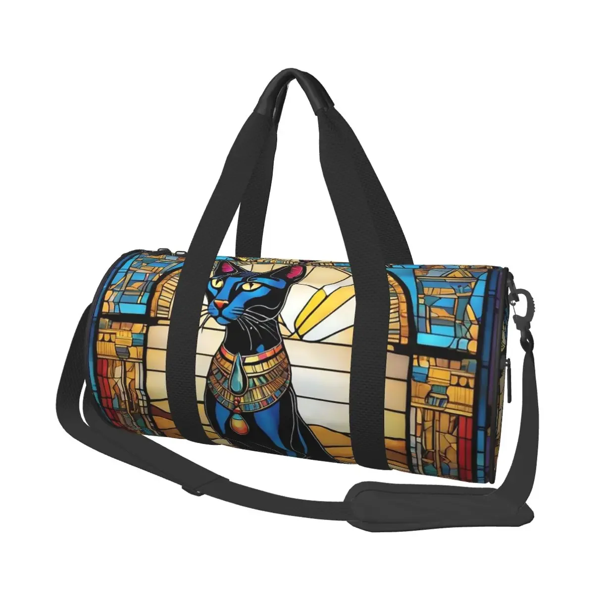 

Egyptian Cat. Large Duffle Gym Bag Multi-Functional Duffle Travel Bags Handbags Fitness bag