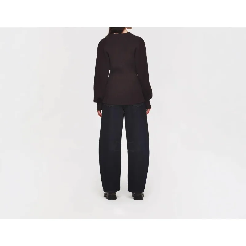 

Long-sleeved Sweater Jacket Women's Autumn and Winter Elegant Waist Knitted Cardigan