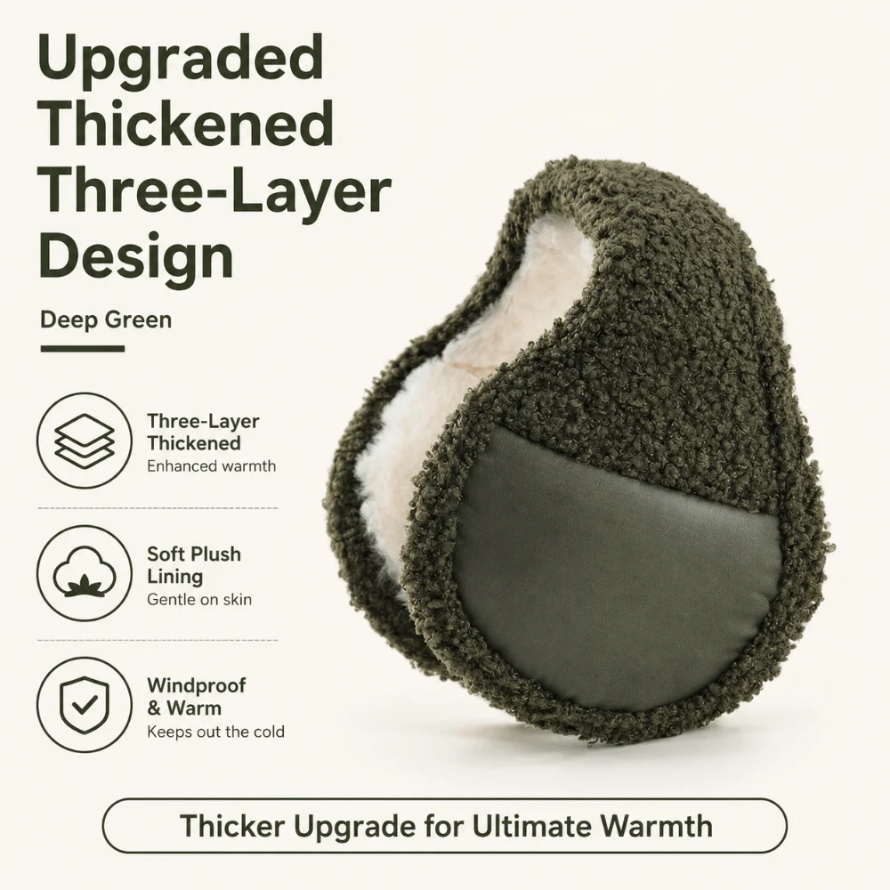 Fashion Warm Winter Earmuffs Faux Fur Folding Earmuffs Thickened Soft Ear Warmer Outdoor