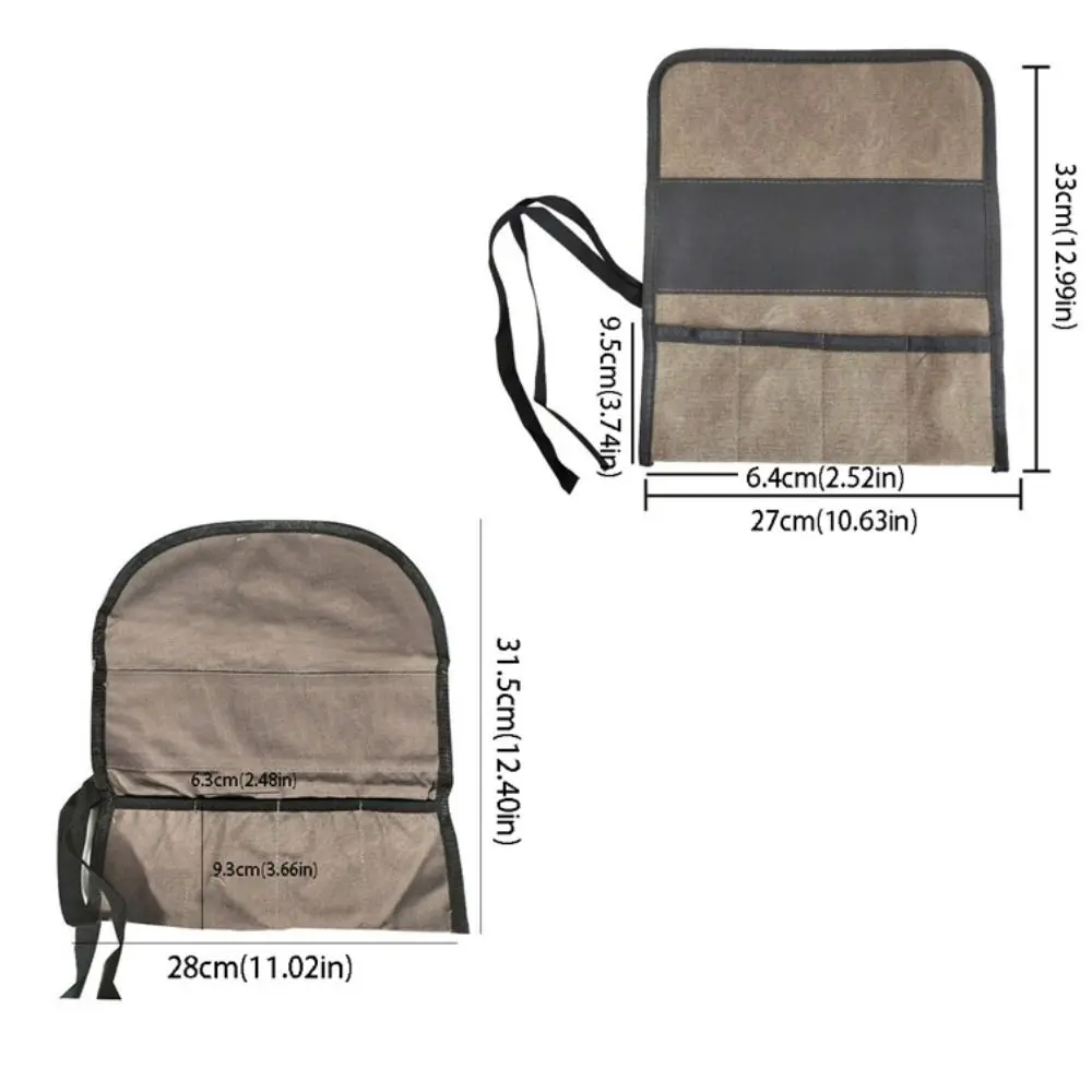 Oxford Cloth Multi Purpose Tool Bag Roll Up Design Multiple Pockets Roll Up Tool Bag Hanging Design Heavy Duty Wrench Pouch