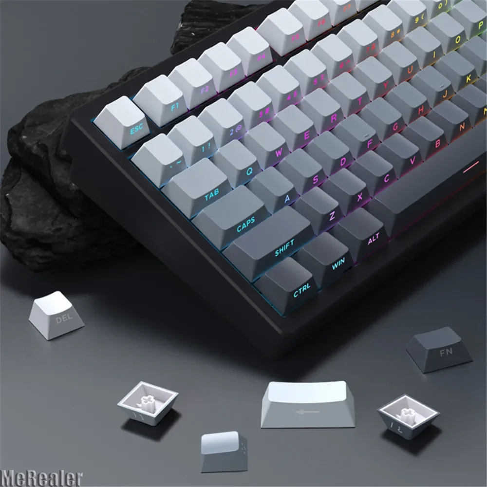 

Rainy Wob 75 Keycaps 133 Keys Gradient PBT DYE SUB Key caps Cherry Profile Keycaps For Sugar65 LEOBOG Hi75 Hi8 Aluminum Keyboard