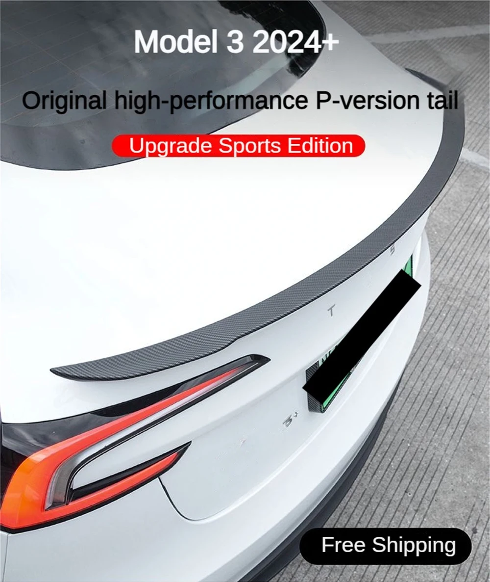 ABS Modell 3 Highland 2024 2025 2026 Original Spoiler Für Tesla Modell 3 Hinten Stamm Flügel Modifikation Auto Außen Teile auto-stil – Detail 1
