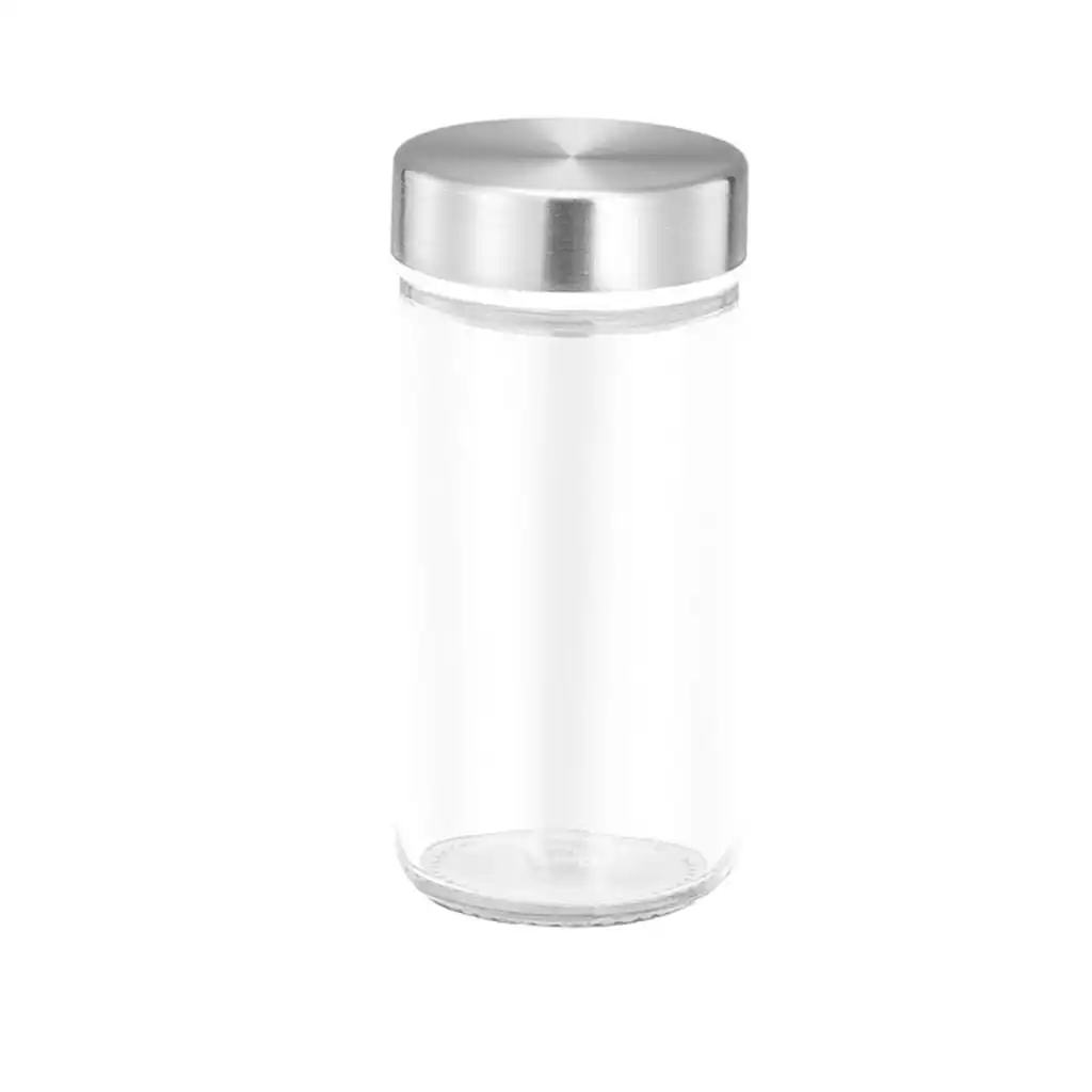 1pc Glass Seasoning Box, Modern Clear Spice Jar For Kitchen