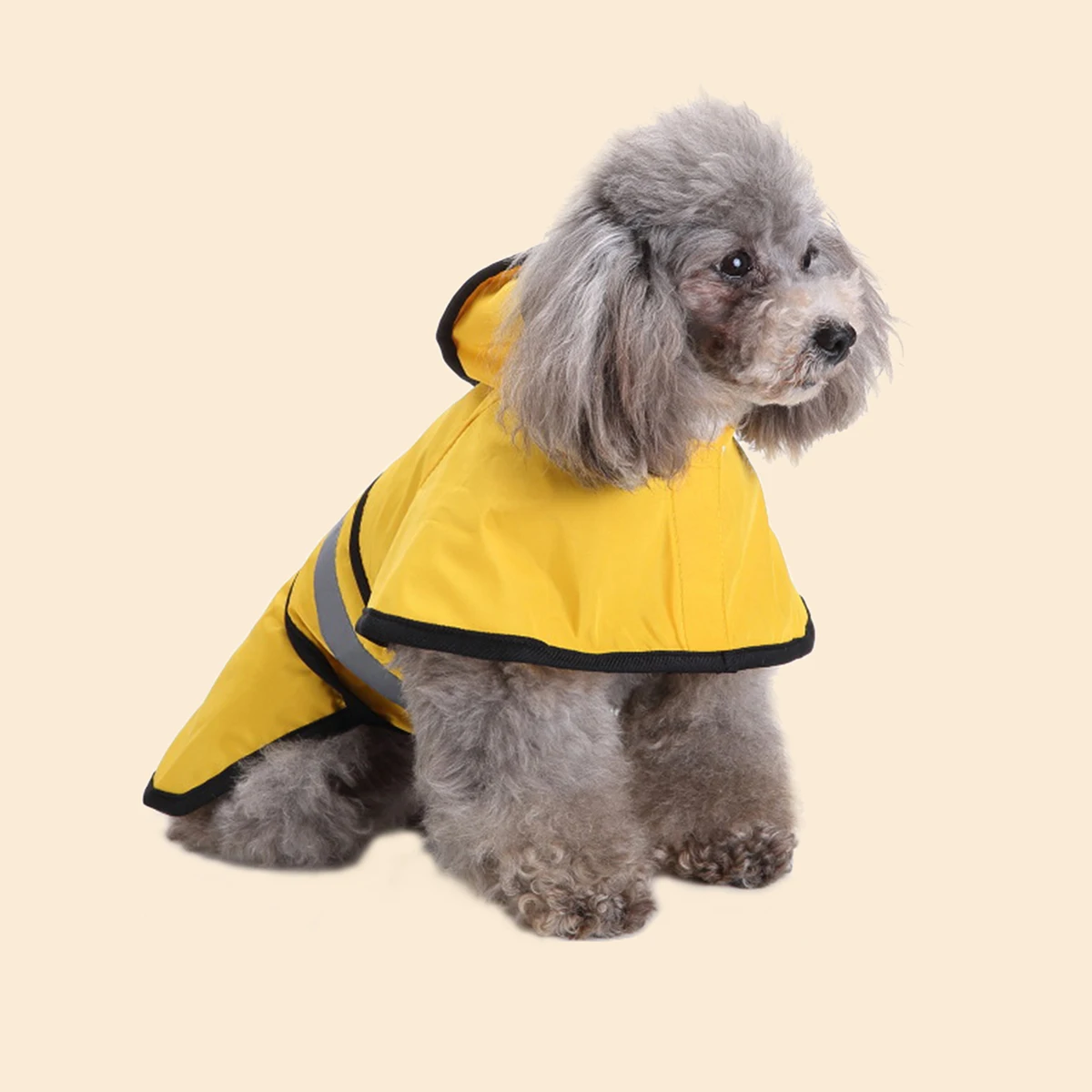 Large Dog Waterproof Raincoat  Adjustable Pet Water Proof Clothes Lightweight Rain Jacket Poncho Hoodies with Strip Reflective