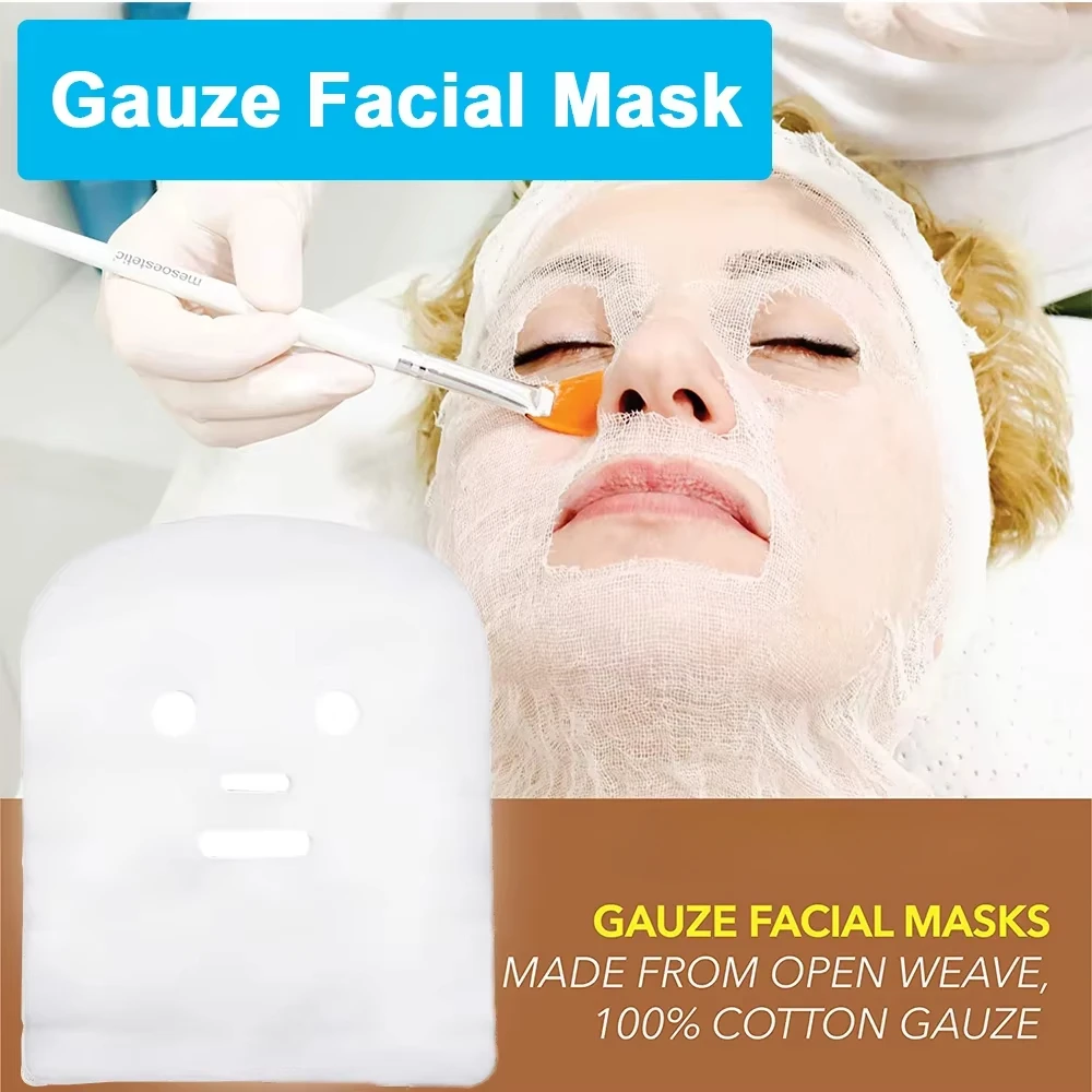 50pcs/100pcs Facial Gauze Masks Face Slimming Remove Eye Pouch Facial Skin Care Mask Beauty Tools Face Gauze Mask