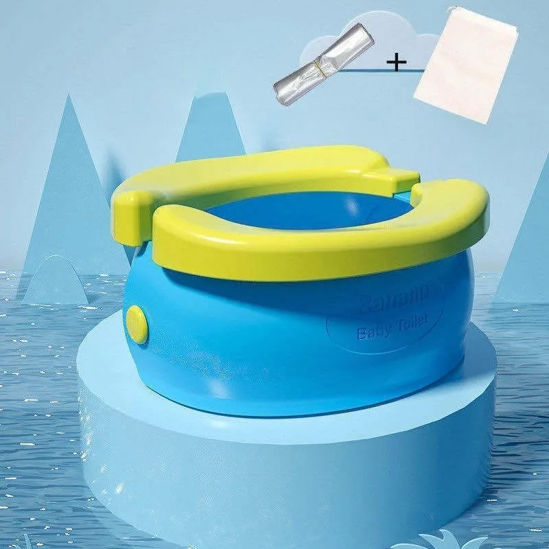 1 Piece Foldable Kids Travel Potty Portable Banana Shaped Toilet Seat Urinal For Boys Girls Baby Car Trip Outdoor Use