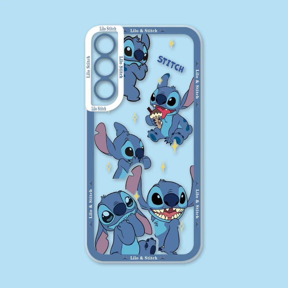 Cartoon L-Lilo & Stitch Baby Stitch Case For Samsung Galaxy S24 S23 S22 S21 S20 FE Ultra 5G S10 A11 A10S A10 A03 A02 Plus Cover