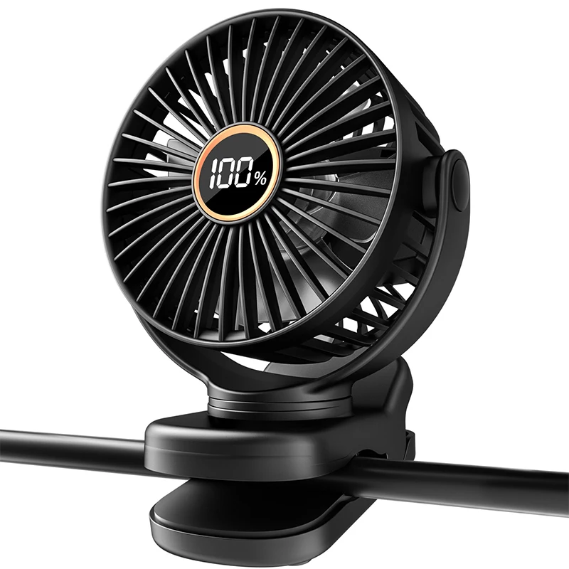 

Clip on Fan Battery Operated 2000mAh Portable USB Fan 3 Speeds Personal Mini Desk Fan Rechargeable Table Fan