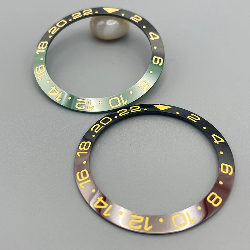

SKX007 Curved Ceramics Bezel Insert 38mm*30.6mm Fit SKX009 GMT SUB Watch Case NH35 Movement Bezel Insert Ring Men Watch Parts