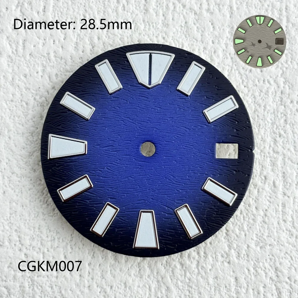 28.5mm Green Luminous Customized Sterile Dial Suitable for NH dial 35dial  Mechanical Movement Customization Personal Style Dial image 4