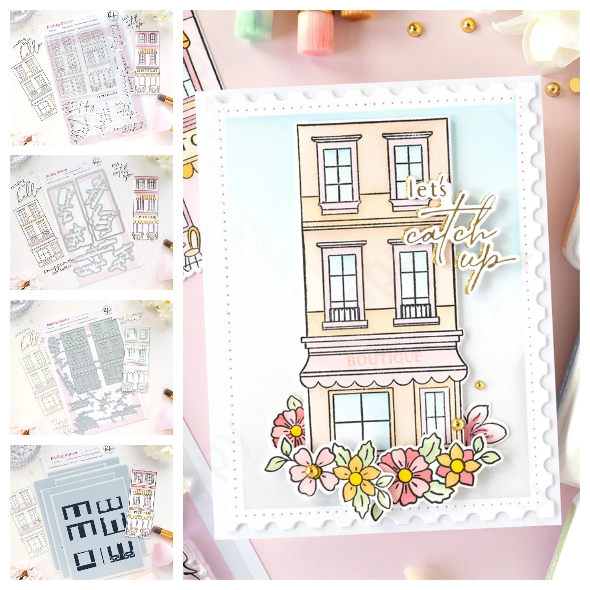 

Darling District Metal Cutting Dies And Clear Stamps For DIY Scrapbooking Photo Album Handmade Paper Card Decoration Craft Die