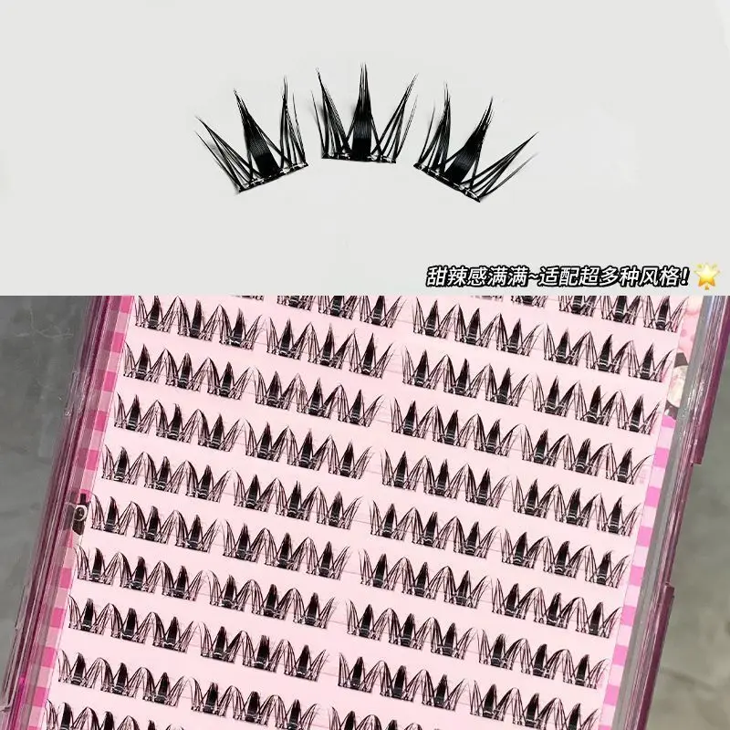 132 Cluster Volume Ciglia Finte Nessuna Colla Necessita Facile Rimozione Carino Drammatico Soffici Occhi Manga Effetto Naturale Riutilizzabile 10-12mm