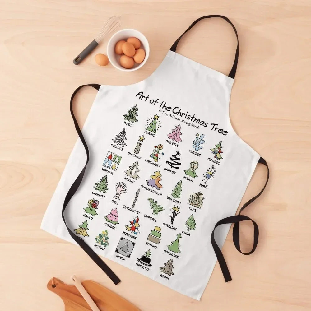 

Art of the Christmas Tree Apron men's barbecue Goods For Home And Kitchen Apron