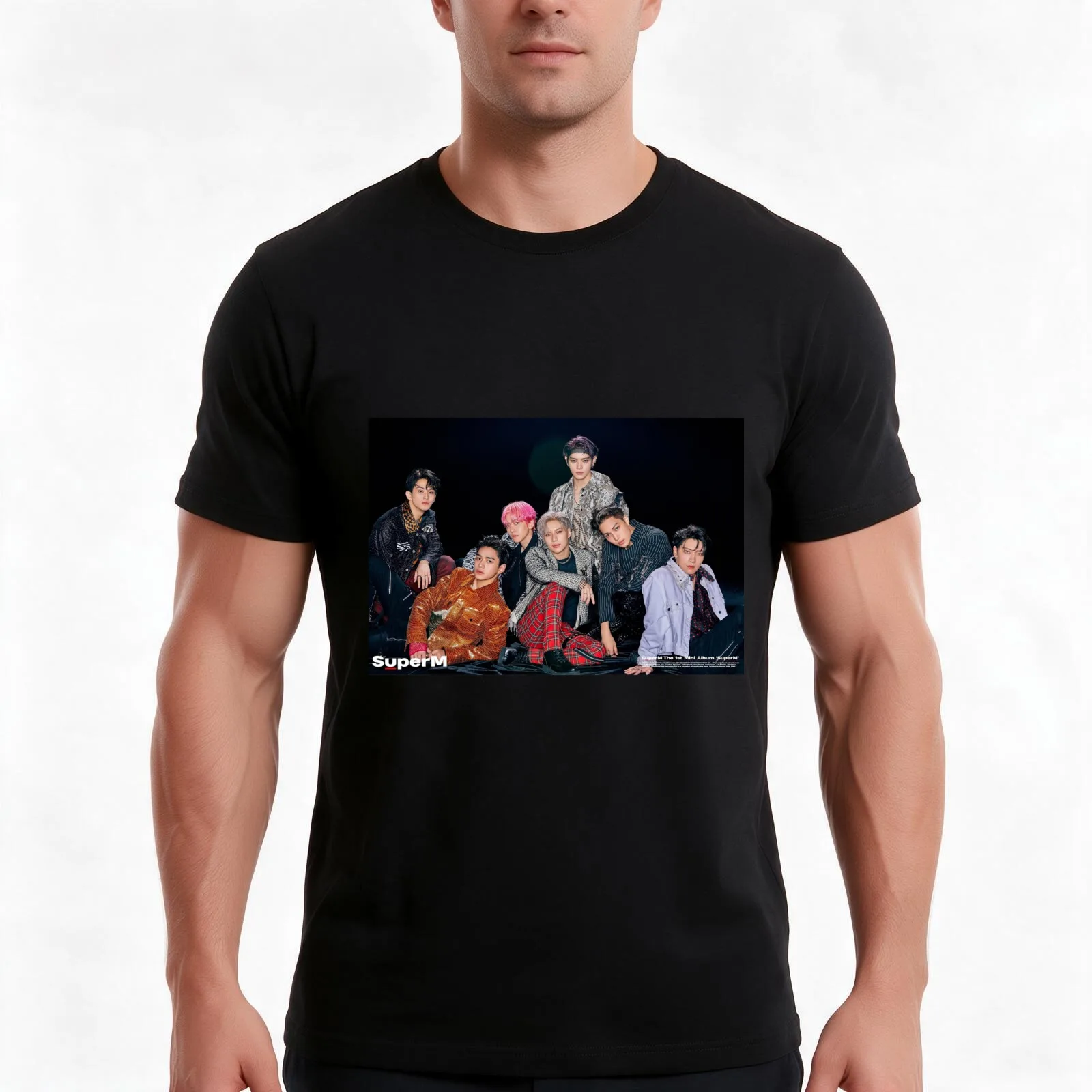 SUPERM JOPPING T-Shirt, Summer Casual Cotton Tee, Oversized Streetwear Tops, Vintage Graphic Print, Loose Fit Short Sleeve