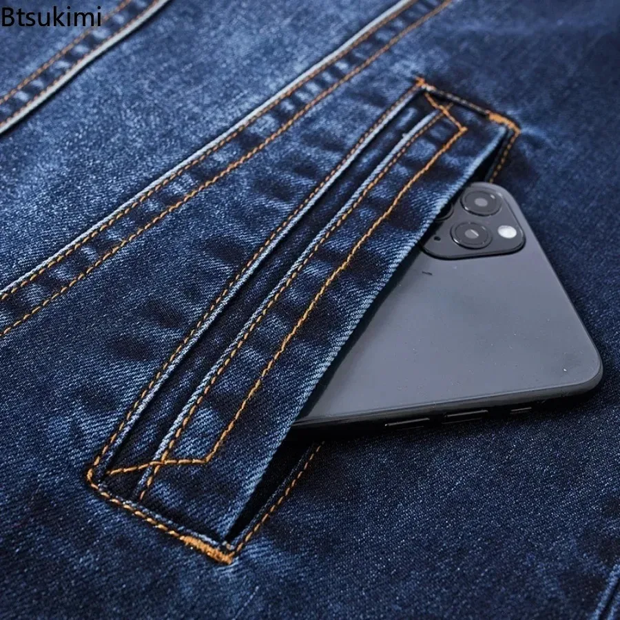 Gilet di Jeans da uomo nuovo gilet di Jeans senza maniche stile moto Casual Multi-tasca con stampa Hip Hop da uomo