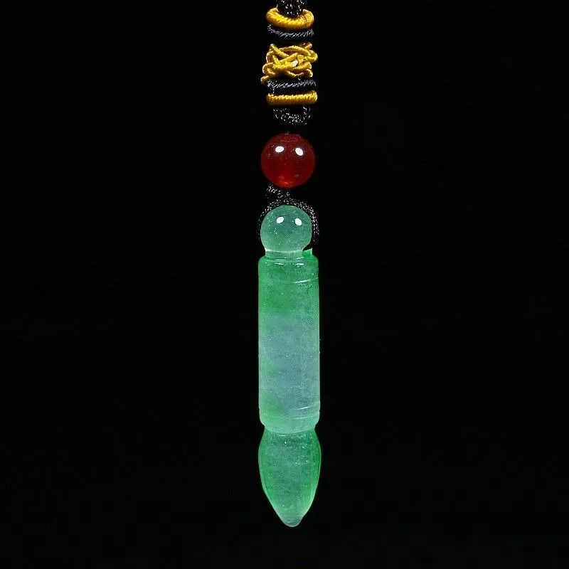 

Резной кулон в виде ледяного типа с золотым списком, именем, кварцит, маленькая кисточка, кулон для мужчин и женщин, Нефритовый Кулон