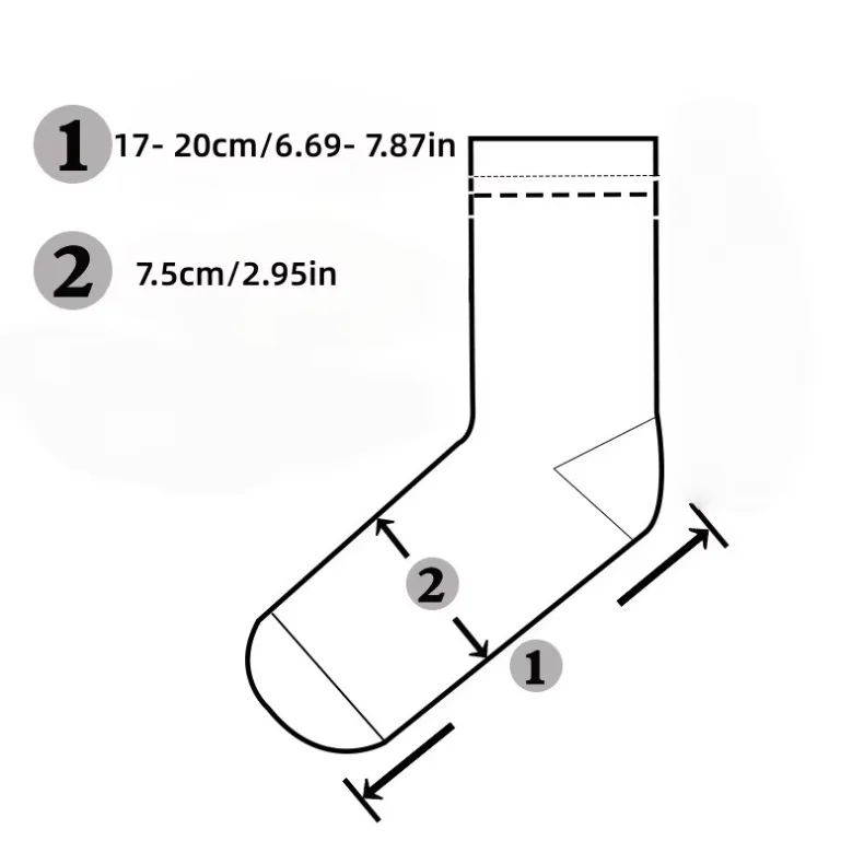5/10 Paar Damen-Socken mit herzförmigem Muster, mittellange Socken, modischer Druck, weich, bequem, schweißabsorbierend, atmungsaktiv – Detail 1