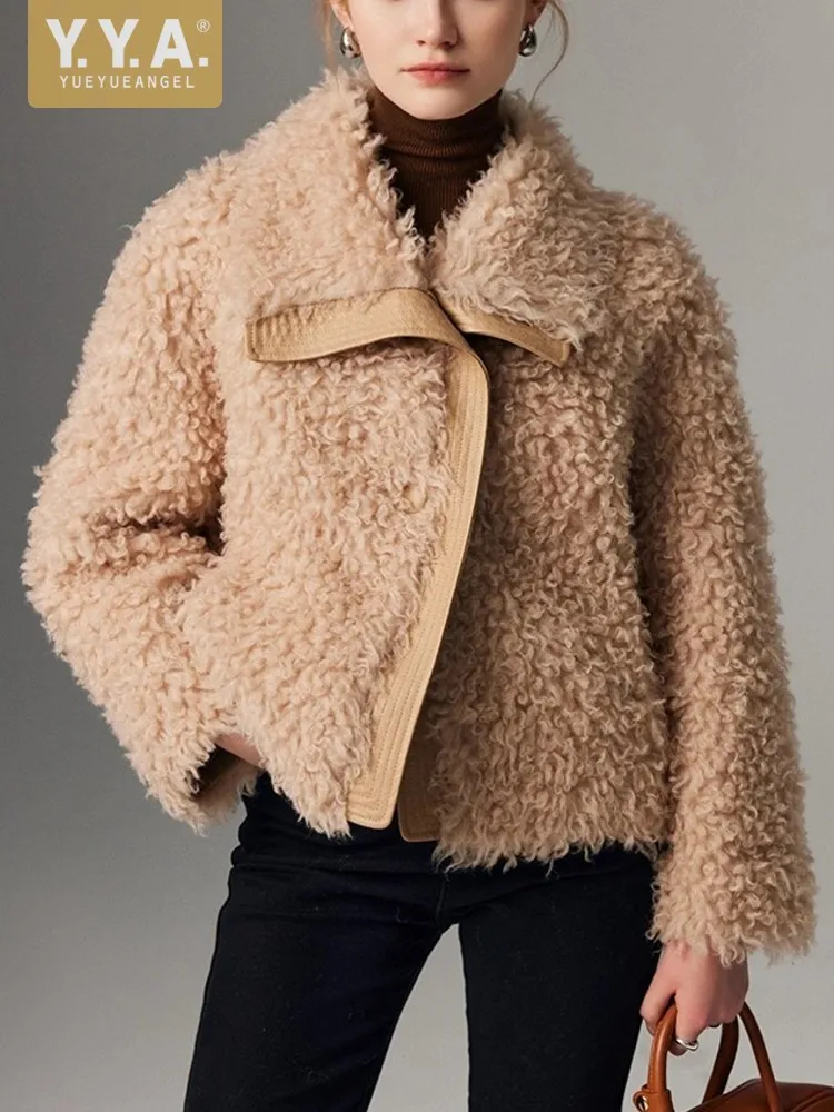 

Зимние элегантные женские меховые топы с силуэтом травы, свободная куртка с квадратным воротником, однобортная модная женская теплая верхняя одежда для офиса