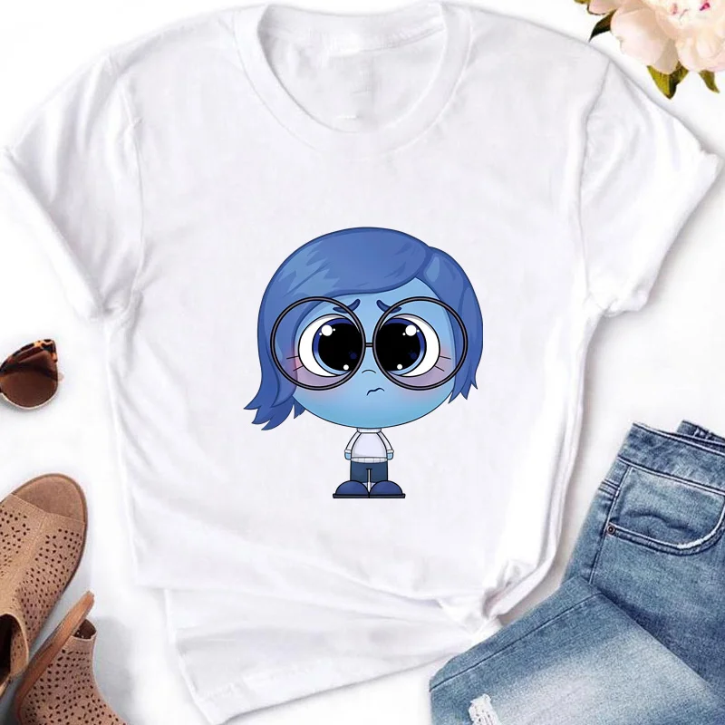 New Inside Out2 Riley Joy Lady Casual Graphic Women T-shirts Cartoon Top Y2K Sweet 90s Cute Clothing Tee Female Printed Clothes