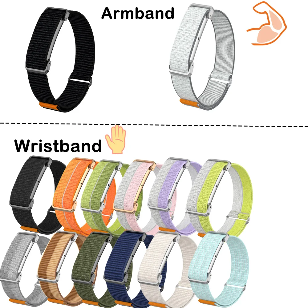 Nylon with Metal Strap for Google Fitbit Air Multi-scenario Breathable Soft Unisex Adjustable Woven Strap for Google Fitbit Air