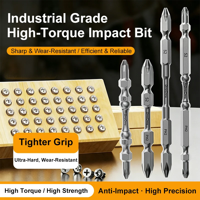 Strong Magnetic S2 Steel High Torque Phillips Bit Double Ended Assorted Size Screwdriver Bits For Power Drill Set Tools 65 100mm