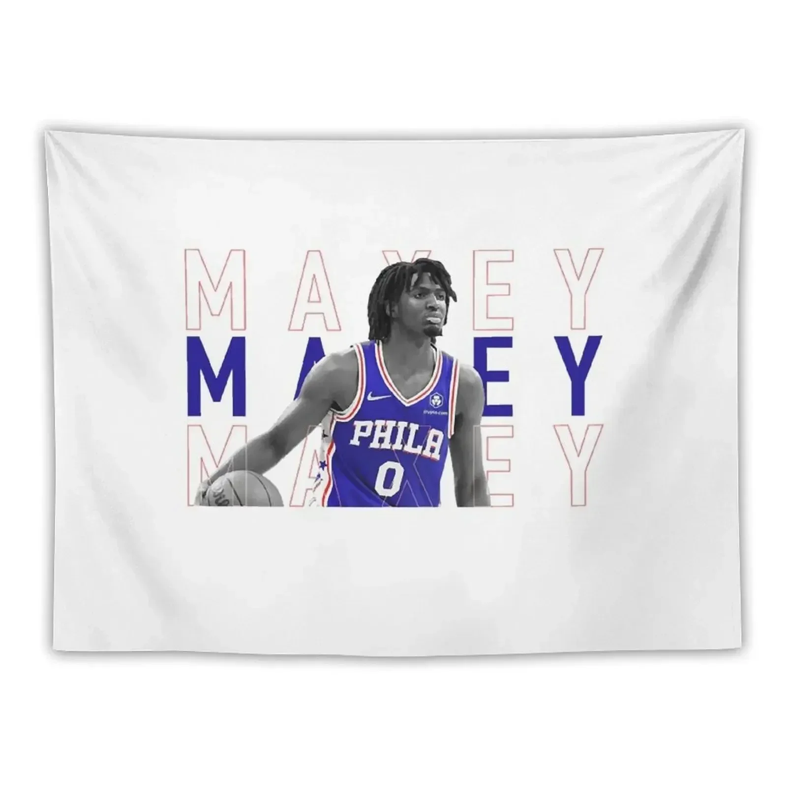 Tyrese Maxey Typography 76ers Tapestry Room Decor For Girls Bedroom Decorations Decoration For Bedroom Tapestry