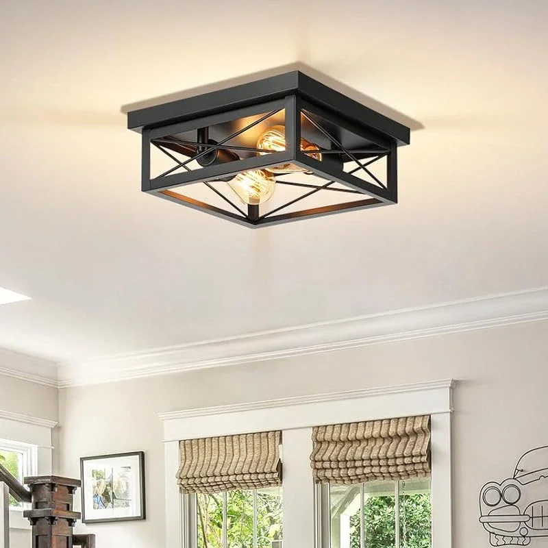 Industrial Ceiling Lamp Farmhouse Corridor Dining Room Lamp Kitchen Bedroom Balcony Ceiling Light