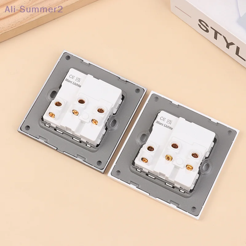 مقبس شحن سريع عالمي 18 وات من النوع C 5 سنون، مخرج كهربائي على الحائط في المملكة المتحدة مع شاحن USB، قابس مقبس طاقة مزدوج ذكي أبيض #5