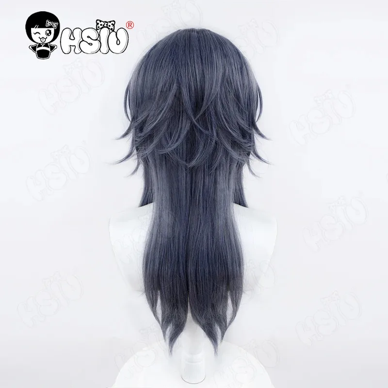 

CyLogos Cosplay Wig Fiber synthetic wig「HSIU 」Gray Blue Blend Long Wig+Wig cap Game Arknights Logos cosplay Wig