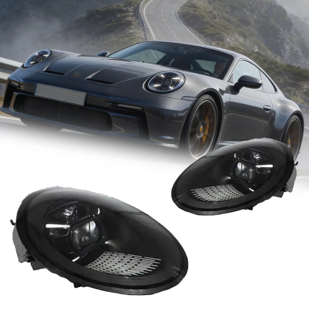 

Полностью светодиодные передние фары для Porsche 911 2012-2018 годов выпуска, матричные лазерные фары PDLS, комплект фар 991, сигнальные лампы