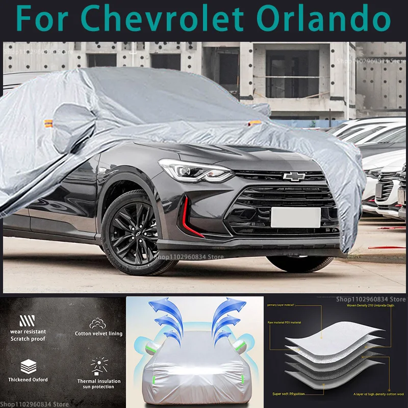 

For Chevrolet Orlando 210T Waterproof Full Car Covers Outdoor Sun uv protection Dust Rain Snow Protective Auto Protective cover