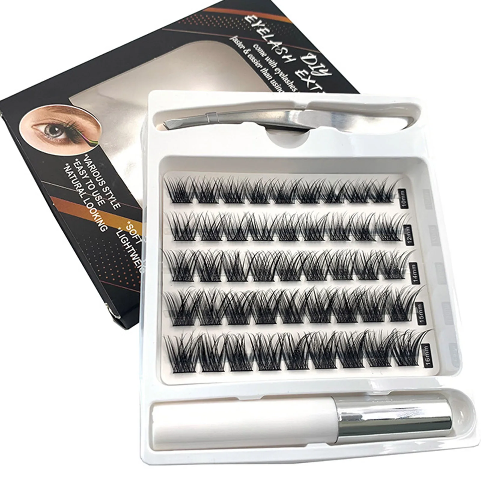 Individual False Eyelashes Grafted Lashes Easy to Use Realistic Look Lash Extension Gift for Friends Family Members