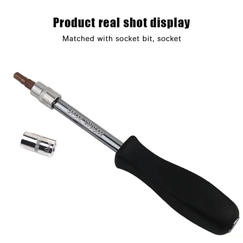 150 MM 1/4-Inch Female Square Drive Handle Socket Wrench For Small Flying Ratchet Wrenches Slide Rod AD Connectors