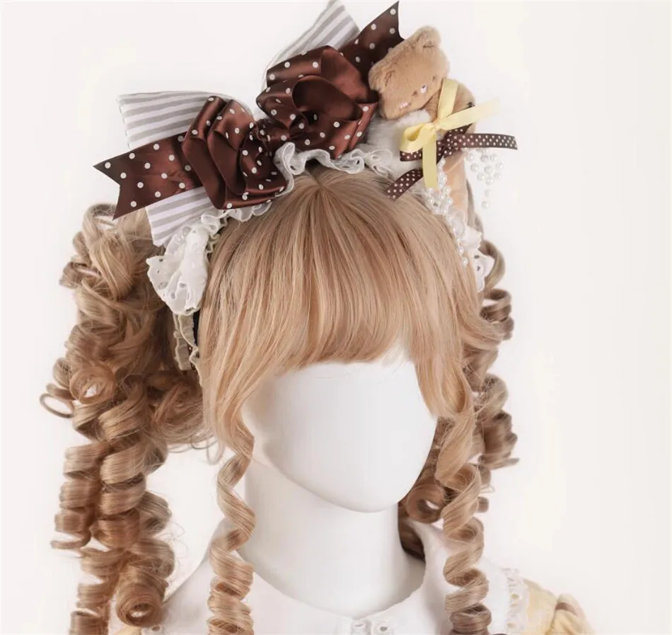 Kawaii Cake Lolita Girl Trim Bow Hairpin Hat Clip Girls Hairpin Women Girl Barrettes