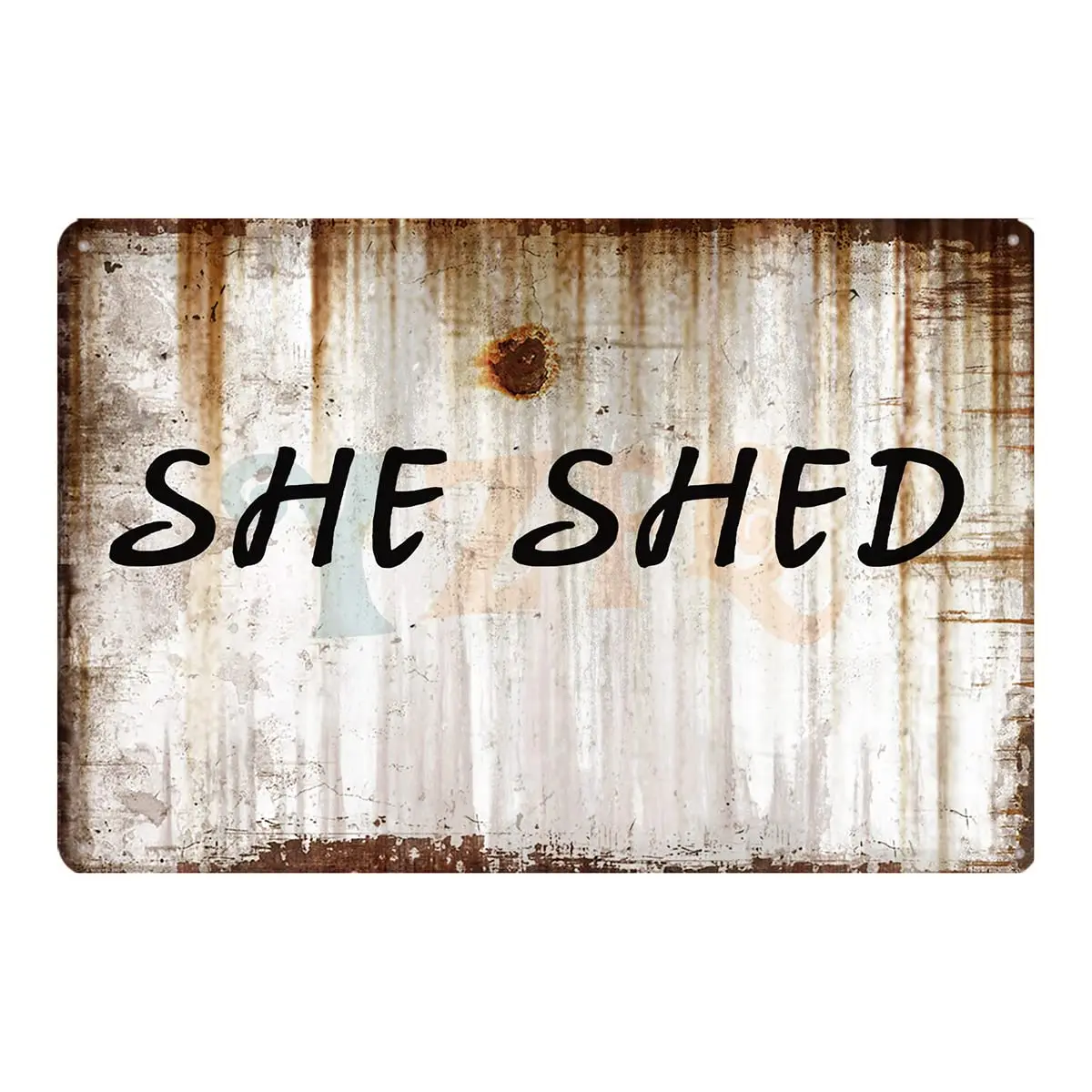 Металлическая табличка She Shed в деревенском стиле для женщин, настенный Декор для дома, кухни, двора, крыльца, патио, сада, искусственная кожа, 12x8 дюймов