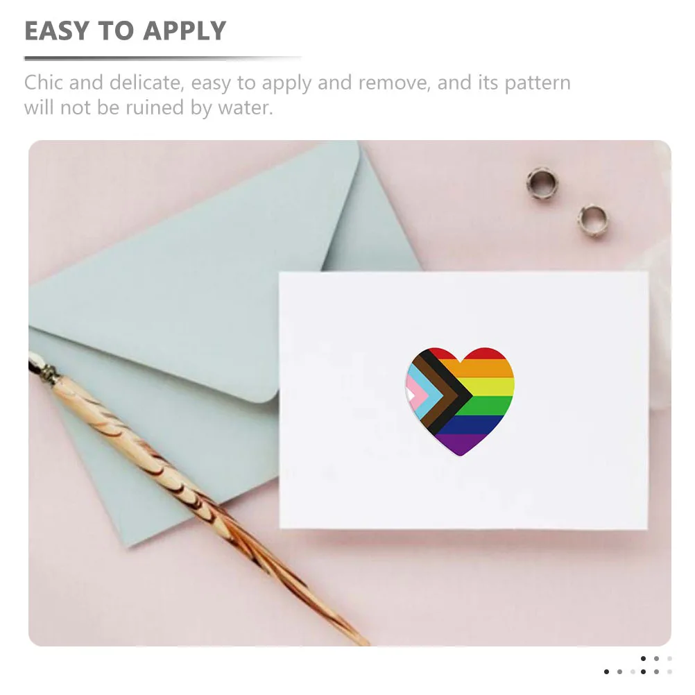 

2 Rolls Pride Stickers Decals Easy to Use Water Resistant Perfect for Pride Month Festival Party Games Photo Shoots